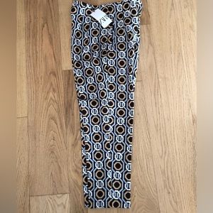 Zara Geometric Patterned Pants - Black, White, Gold